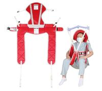 EZ Assistive Sangle de levage de patient - Sangle de levage sans appui-tête pour personnes âgées/handicapées pour se baigner ou aller aux toilettes, capacité de charge 227 kg (rouge avec appui-tête