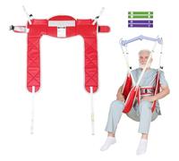 EZ Assistive Sangle de levage de patient - Sangle de levage sans appui-tête pour personnes âgées/handicapées pour se baigner ou aller aux toilettes, capacité de charge 227 kg (rouge sans appuie-tête