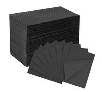 EZ Bavoirs Dentaires Jetables 33cmx45cm - 125pièces Drap de Tatouage Imperméable 3 Plis pour le Salon de Manucure, Fournitures pour Techniciens de l'ongle (Noir)