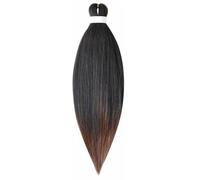 EZ Braid Extensions de tresses pré-étirées de 66 cm, lot de 3, texture yaki douce, professionnelle, sans démangeaisons, à fixer à l'eau chaude synthétiques (T1B-30#, 26inch（3pack/set）)