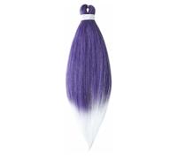 EZ Braid Extensions de tresses pré-étirées de 66 cm, lot de 3, texture yaki douce, professionnelle, sans démangeaisons, à fixer à l'eau chaude synthétiques (T Purple-60#, 26inch（8pack/set）)