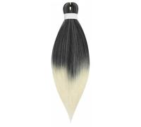 EZ Braid Extensions de tresses pré-étirées de 66 cm, lot de 3, texture yaki douce, professionnelle, sans démangeaisons, à fixer à l'eau chaude synthétiques (T1B-613, 26inch（3pack/set）)