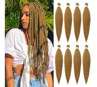EZ Braid pré-tressé cheveux tressé EZ Braid professionnel cheveux Yaki cheveux synthétiques 26 pouces 8 paquets/commande(8Packs-26Inch,#27)