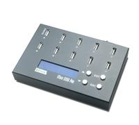 EZ DUPE Duplicateur USB de 1 à 9 - Clé USB autonome - Duplicateur de clé USB / duplicateur de clé USB - Copieur, cloneur, gomme (DM-FU0-10V09BK)