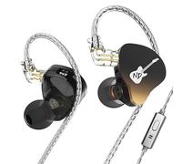 EZ EAR and DD3 HiFi in Ear Monitors Dual Dynamic Drivers in-Ear Earphones IEM 4 Sound Styles Réglable avec 2 PIN Design Câble détachable pour Chanteur Bassiste, Guitariste (Noir, avec Micro)