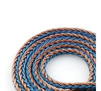 EZ EAR Câble de mise à niveau KBEAR ST16 MMCX 16 cœurs 5N Pin plaqué or pour Shure SE535, SE315, SE215, SE425, SE846, UE900 (MMCX 4,4 mm, marron et bleu)