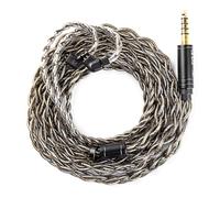 EZ EAR KBEAR DarkJade IEM Câble intra-auriculaire avec prise plaquée argent pour KZ ZS10PRO/ZS12 PRO X/EDX PRO/ZSN PRO X/CASTOR/AS16 PRO/AS24/ZAR/ZAS/ZAX, CCA CRA/C10 (4,4 mm sans micro, gris, QDC)