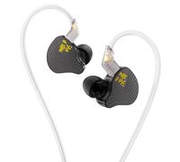 EZ EAR KBEAR NZ02 Écouteurs de Jeu, Coque en Alliage de Zinc, Pilote Intra-auriculaire à Double Aimant de 10 mm, Son Surround 3D, Casque de Jeu Filaire à Faible Latence (Noir, sans Microphone)