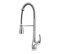 EZ-Flo 10386 Robinet de cuisine avec poignée en métal massif et pulvérisateur extractible Chromé