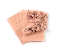 EZ Peau Synthétique Tatouage 3mm - 6pièces (20cm x 30cm) A4 Silicone Souple Format Fausse peau Tatouage, Peau Tatouage Fournitures de Tatouage pour Débutants et Artistes (Rose)