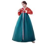 Ez-sofei Costume de Hanbok traditionnel coréen à manches longues pour femme (bleu, taille M)