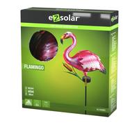 EZSOLAR Grande Lampe déco 98cm Solaire 8 LEDs BLC neutr Flamant ros