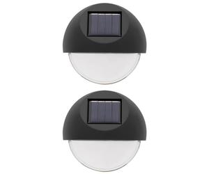 EZ SOLAR Pack de 2 appliques solaires rondes - 2 x 6 lumens