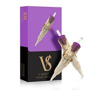 EZ TATTOO Aiguilles de Cartouche de Tatouage - 20pièces #08 (3RS) Maquillage Permanent SMP 0.25MM Round Shader Microblading Aiguille Tatouage pour Stylo de Machine à Tatouer - V SELECT
