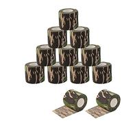 EZ Tattoo Grip Tape - 12pièces (5cm x 4.5m) Ruban adhésif auto-adhésif élastique Rouleau de bandage pour machine de tatouage Grip Accessoires Fournitures de tatouage (Camo)