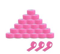 EZ Tattoo Grip Tape - 24pièces (2.5cm x 4.5m) Ruban adhésif auto-adhésif élastique Rouleau de bandage pour machine de tatouage Grip Accessoires Fournitures de tatouage (Rose)