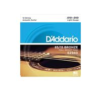 D'Addario – Cordes pour guitare folk EZ940 12 cordes 85/15 Bronze Light 10-50