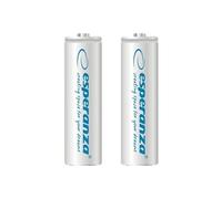 Piles Esperanza EZA103W - Batterie 2 x AA / HR6 - NiMH - (rechargeables) - 2000 mAh - blanc