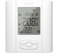 EZAIoT Thermostat Programmable pour Chaudière Gaz et Chauffage Hydronique, Montage Mural, Alimentation par Piles, Programmation Hebdomadaire, Contact Sec, Contrôle Intelligent du Chauffage