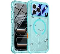 Ezanmull Coque étanche magnétique pour iPhone 17 Pro Max, protection d'écran et d'appareil photo intégrées, résistante aux chocs intégrale, IP68 sous l'eau, résistante à la poussière, coque de