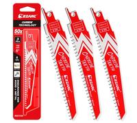 EZARC Carbure Lames Pour Scies Sabre Sawzall, R656HM 150mm 6TPI pour Bois Clouté Démolition, 3PC