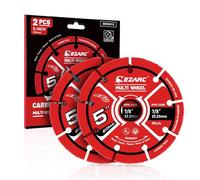 EZARC Disques de coupe multi-roues en carbure 115 mm, lot de 2 (125mm x 22.2 mm)