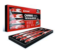 EZARC Jeu de lames de scie alternative en carbure, 3, 6 et 8 TPI pour la coupe multi-matériaux, robustes pour la démolition, lot de 5