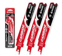 EZARC Lame de scie alternative en carbure d'obsidienne (Pro) R678HMK 8TPI Endurance Ultra pour métaux épais, fonte et acier allié, 150 mm, lot de 3
