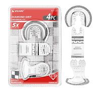 EZARC Lame oscillante diamantée, lames de scie multi-outils, précises pour enlever le mortier de joint, pack de 4