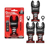 EZARC Lot de 3 lames de scie oscillante en carbure d'obsidienne, multi-matériaux à dégagement rapide pour métal, clous, bois, plâtre, cloison sèche et PVC (Multi-matériaux)