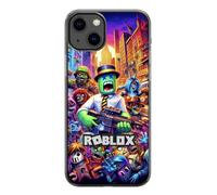 EZB Coque de téléphone compatible avec iPhone Ro-blox sur le thème du jeu amusant | Bords flexibles absorbant les chocs Coque de téléphone colorée unique Pop Art | Ro-blox Horror (iPhone 12)