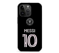 EZB Coque pour iPhone sur le thème de Lionel Messi | Noir et blanc Flexible absorbant les chocs Cool Phone Cover | Messi Inter Miami 10 Coque (iPhone 13)