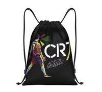 EZB Football Legend Ronaldo CR7 Sac à Cordon Multi-usage | 36 x 30 cm | Taille Midi | Pour Kits de Sport, Polyéthylène, Gym, Déjeuner, Vacances, Plage, Pompe de Football