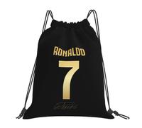 EZB Football Legend Ronaldo Number 7 Sac à dos avec cordon de serrage | Sac à dos de taille midi 36 x 30 cm | Multi-usage : kits de sport, kits de polyéthylène, gym, déjeuner, vacances, plage, sac de