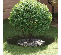 Ezbryzmatic Anneau d'arbre vert olive en acier laminé à froid, rond, diamètre 40/70 cm, pour jardin, balcon, terrasse, extérieur, protège la zone racinaire et maintient le tronc d'arbre bien rangé