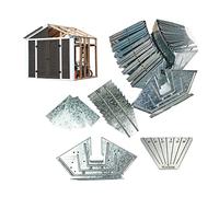 EZBUILDER Kit d'encadrement EZ avec 24 Angles en Acier galvanisé et 12 plaques de Base (Bois Non Inclus) - 2,1 x 2,4 m