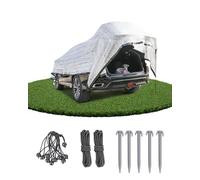 Ezcasch Filet d'ombrage pour Voiture 3x6m, 85% d'aluminium Filet d'ombrage comme Protection Contre Les UV et Le Soleil, pour l'extérieur, y Compris Corde élastique, 5m de Corde en Nylon, Clous