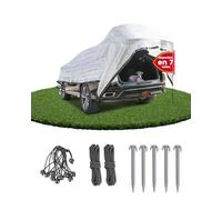 Ezcasch Filet d'ombrage pour Voiture 6x6m, 85% d'aluminium Filet d'ombrage comme Protection Contre Les UV et Le Soleil, pour l'extérieur, y Compris Corde élastique, 5m de Corde en Nylon, Clous