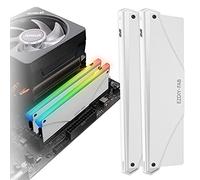 EZDIY-FAB 5V ARGB RAM Cooler DDR Heatsink for DIY PC Game MOD DDR3 DDR4- White -2 Pack