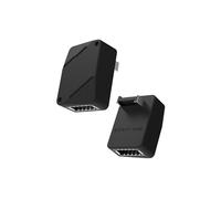 EZDIY-FAB Adaptateur USB 3.2 Type-E en L 90°, convertisseur USB-C Carte mère pour Panneau Avant, mâle vers Femelle, supporte 10Gbps et 20Gbps, Noir STD
