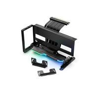 EZDIY-FAB AH18 Support vertical multi-angle pour GPU, PCIe 5.0, ARGB - Noir | Câble rallonge PCIe 5.0 x16 200mm, affichage GPU 0-45°, ARGB 5V sync, double socle, support acier, PCIe ouvert, 7+ slots