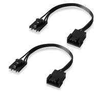 EZDIY-FAB Câble adaptateur compatible avec Corsair RGB HUB, Lighting Node CORE, Commander CORE et iCUE Commander CORE XT, Smart RGB Lighting, compatible avec NZXT ARGB AER2 F-Series Fan (2 x 10cm)