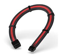 EZDIY-FAB Câble d'Extension Alimentation GPU PCIe 5.0 16 broches (12+4) 12VHPWR, Gainé, Mâle vers Femelle, Compatible avec RTX 5080, 5070, 4090, 4080, 4070, 16AWG avec Peignes à Câbles - Noir et Rouge