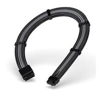 EZDIY-FAB Câble d'Extension Alimentation GPU PCIe 5.0 16 broches (12+4) 12VHPWR, Gainé, Mâle vers Femelle, Compatible avec RTX 5080, 5070, 4090, 4080, 4070, 16AWG avec Peignes à Câbles - Noir et Gris