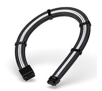 EZDIY-FAB Câble d'Extension Alimentation GPU PCIe 5.0 16 broches (12+4) 12VHPWR, Gainé, Mâle vers Femelle, Compatible avec RTX 5080, 5070, 4090, 4080, 4070, 16AWG avec Peignes à Câbles - Noir et Blanc