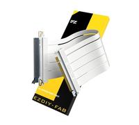 EZDIY-FAB Câble riser PCIe 5.0 X16,bande passante de 128 Go/s,pour GPU RTX 50/40 et RX 9000/7000,carte d'extension,rétrocompatible avec PCIe 4.0/3.0,montage vertical du GPU, droit-30cm,blanc