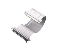 EZDIY-FAB Câble riser PCIe 5.0 X16,bande passante de 128 Go/s,pour GPU RTX 50/40 et RX 9000/7000,carte d'extension PCIe,rétrocompatible avec PCIe 4.0/3.0,montage vertical du GPU, droit-30cm,blanc