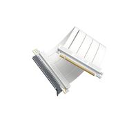 EZDIY-FAB Câble riser PCIe 5.0 X16, bande passante de 128 Go/s, pour GPU RTX 50/40 et RX 9000/7000, carte d'extension, rétrocompatible avec PCIe 4.0/3.0, montage vertical du GPU, droit-20cm,blanc