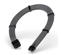 EZDIY-FAB Extension de câble d'alimentation GPU, 16 broches (12+4) 12VHPWR PCIe 5.0 Connecteur Mâle vers Femelle pour RTX4070Ti Super, 4080 Super, 4090, avec peignes de câble-16AWG/Carbone