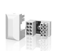 EZDIY-FAB GPU VGA PCIe 8 Broches U Turn 180 degrés connecteur d'angle Carte Adaptateur d'alimentation pour Carte Graphique de Bureau-Type Standard 2-Pack Blanc